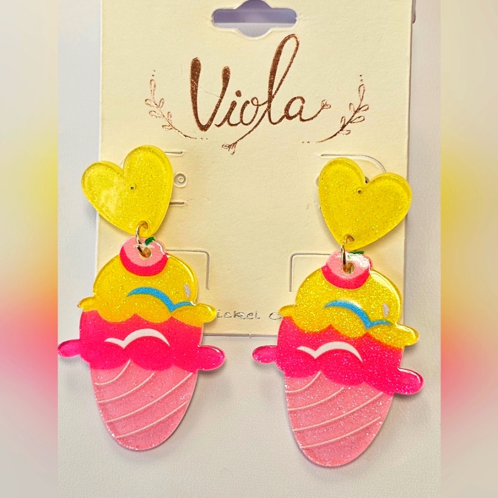 Viola Cupcake Earrings
